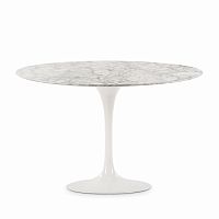 стол обеденный tulip диаметр 122 белая ножка белый в Нижневартовске