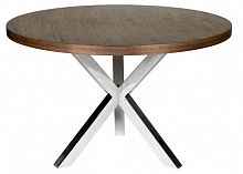 стол swirl коричневый, хром в Нижневартовске