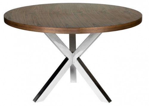 стол swirl коричневый, хром в Нижневартовске